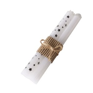 Dinner candle Sari set of 2 pieces H20x2.2cm