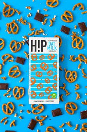 Barretta vegana di cioccolato al latte e avena H!P Pretzel salati