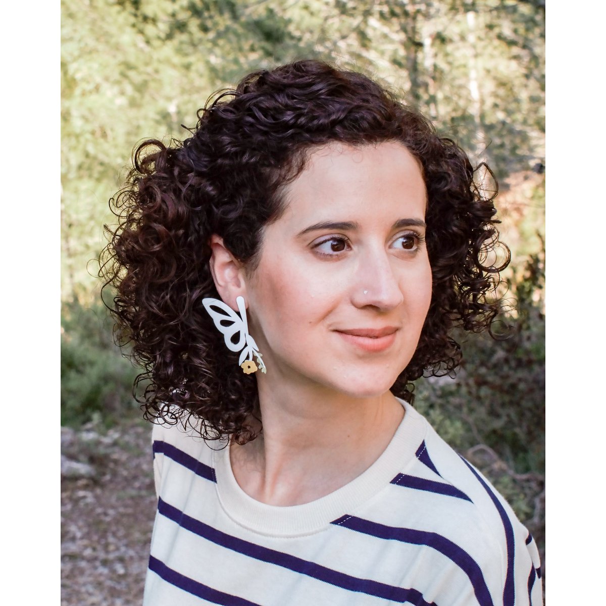 White Butterfly Elegance Earrings