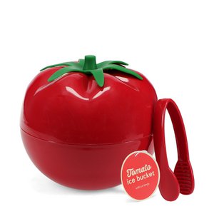 Fruit ice bucket with lid & tongs - Tomato