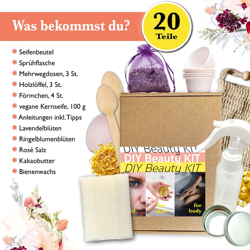 DIY skønhedssæt fra spreetherm - 20 dele til sæbe, ansigtspleje, lipgloss osv. %23 skønhedsprodukter tiktok %23 gør-det-selv sæt voksne kvinder