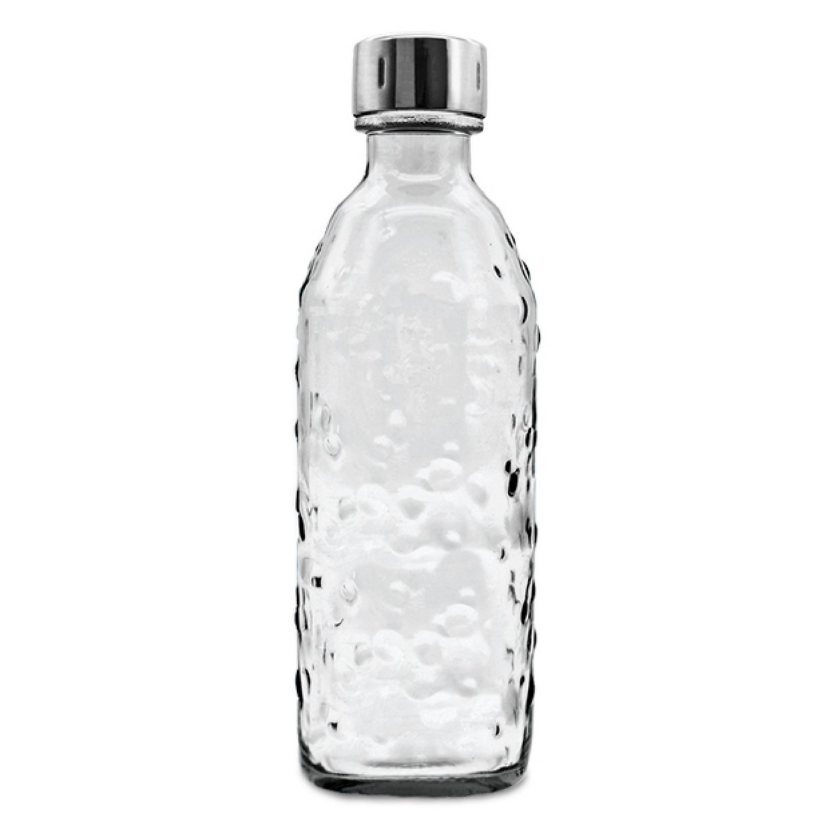 Glasflasche für Wassersprudler (SodaStream*, Aarke*, etc.) 0,7 l mit TWIN SECURE, transparent
