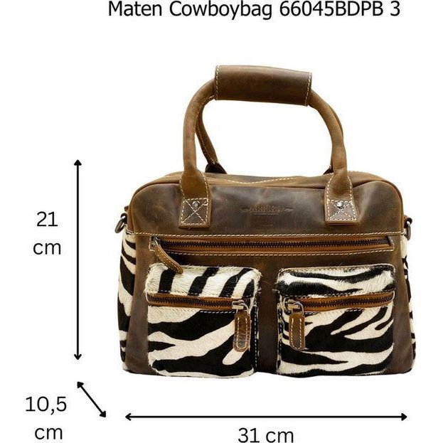 BROWN ZEBRA TAS - BASSA DADIE CrossBody in stile Cowboybag (Westernbag)