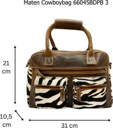 Brown Zebra Tas - Crossbody Ladies Bag im Cowboybag -Stil (Westsbag)
