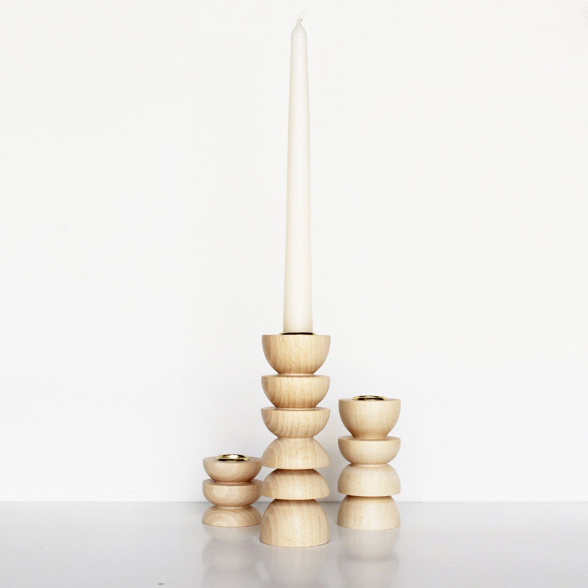 Portavelas de Madera Totem - Alto Nº 4