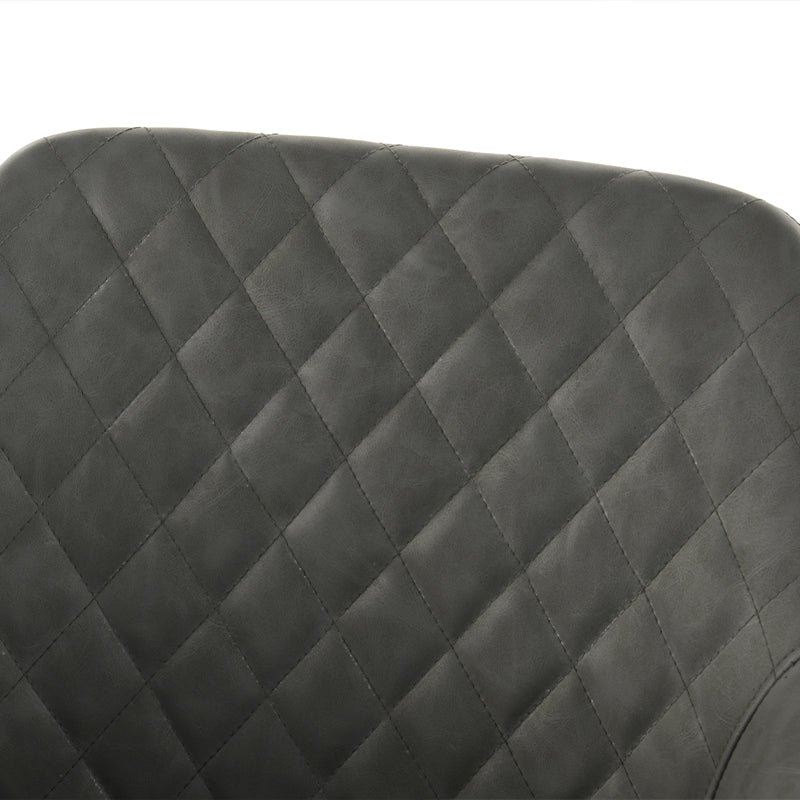 Sillas giratorias de Diamond Frazer [conjunto de 2] [gris] [cuero falso]