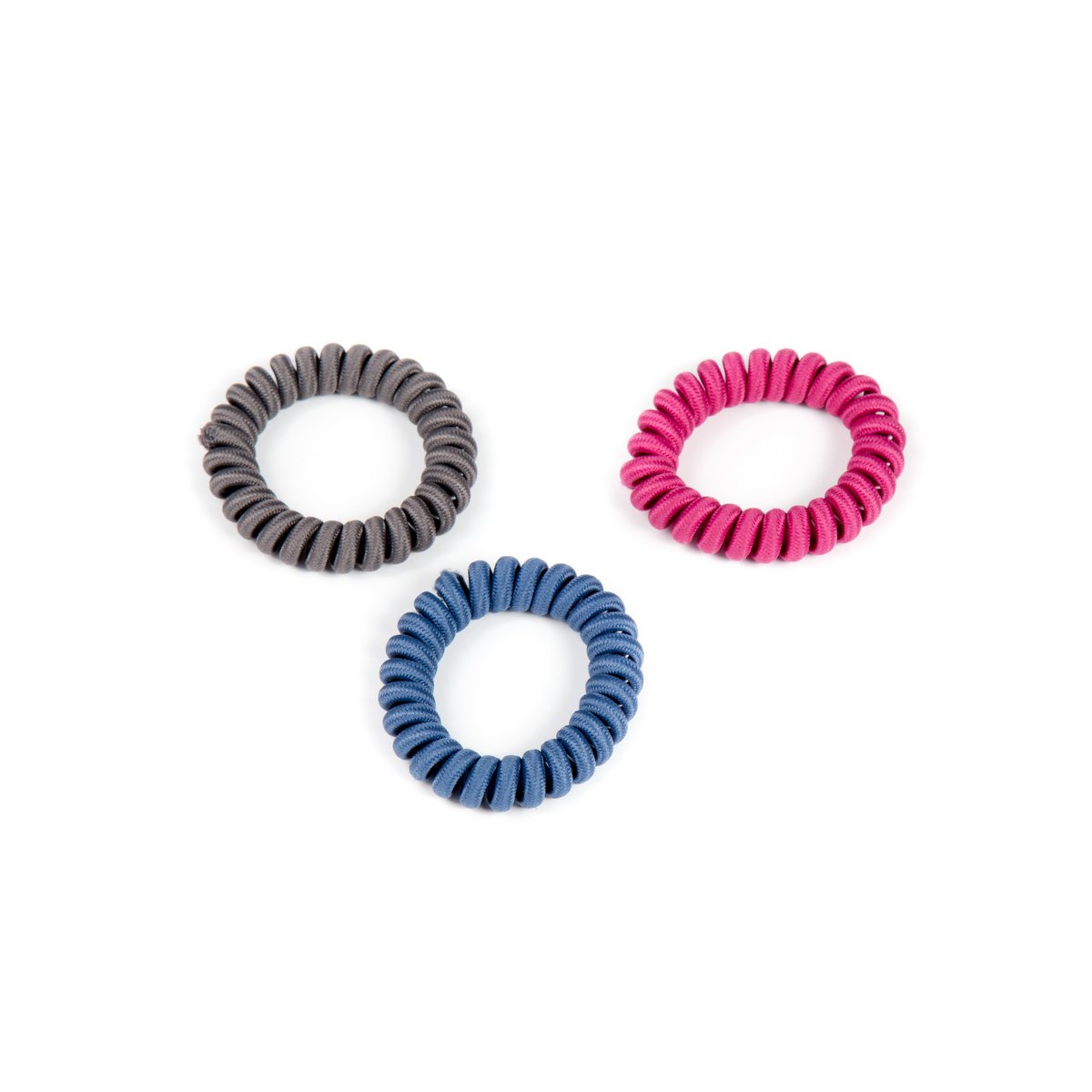 Set of 3 Hair Rubber Bands - Lined Telephone Cable