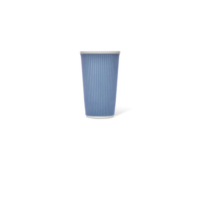 Tasse en porcelaine LAP 450ml avec silicone. nervure de préhension Bleu