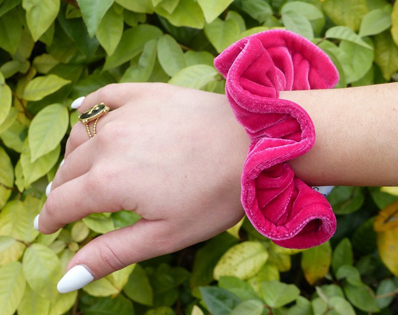 Raspberry Scrunchie
