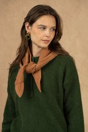 Foulard triangle uni 100% laine mérinos
