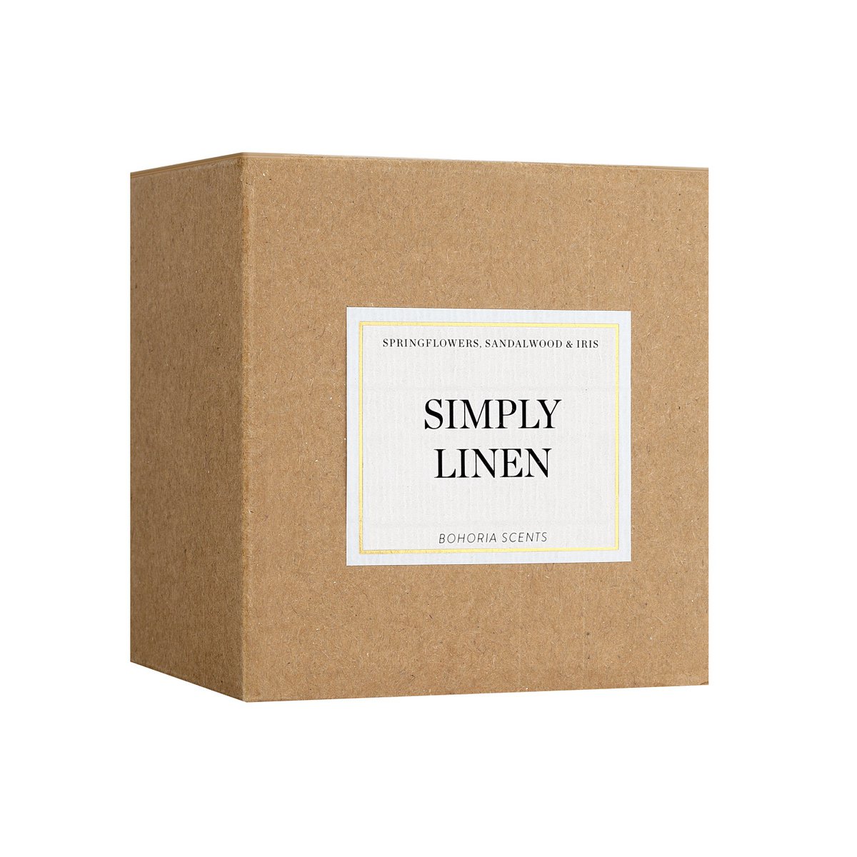 Simply Linen scented candle 230g – fresh laundry, natural wax, 50h