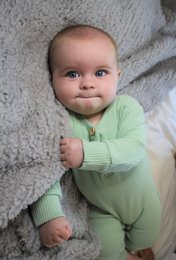 Groene geribbelde romper