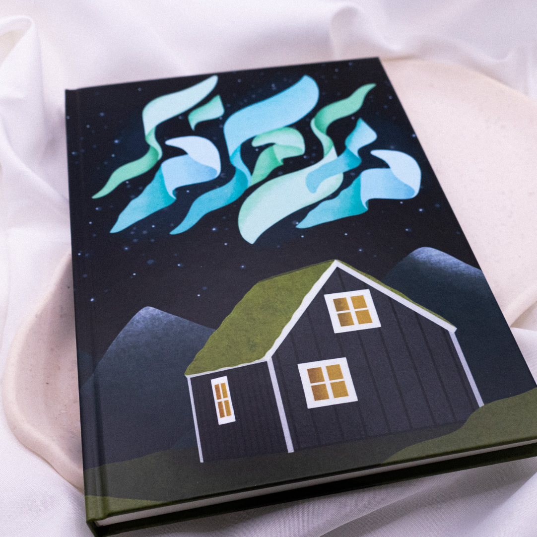 Cuaderno Islandia Aurora Boreal DIN A5 tapa dura - 128 páginas punteadas - diario de viaje Escandinavia