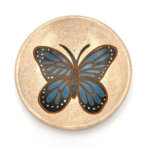 Ceramic Bowl Blue Morpho Butterfly