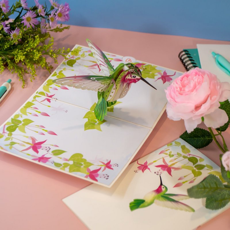 Hummingbird pop-up card