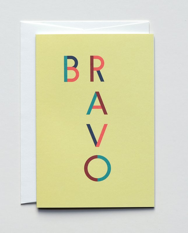 Grußkarte Lucky Letters Bravo