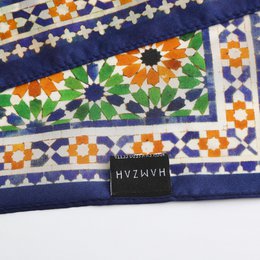 Islamic Art Print Square Silk Scarf Nur