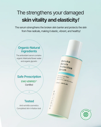 Suero barrera dermocosmético ECOLLINE Clean Beauty | Apoyo al microbioma con miel de Manuka y aceite de marula | Cuidado de la piel COREANO