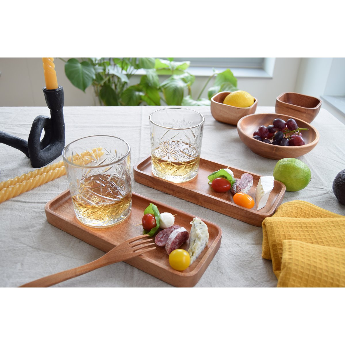 Handmade Tableware - Coffee Serving Tray 24x10 cm - Eco-friendly - Khaya Wood