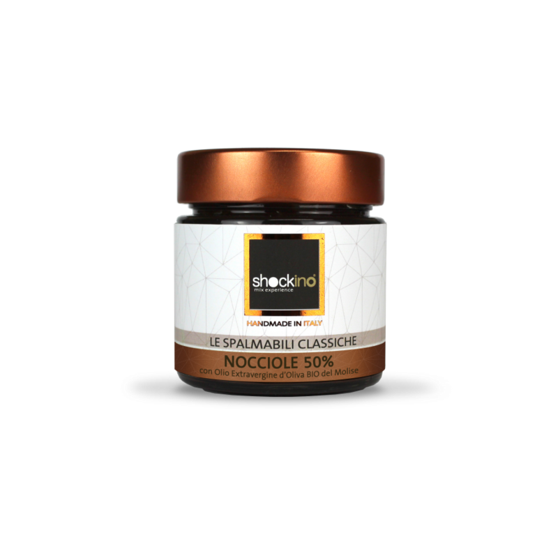 Smørbar creme 50% hasselnødder og kakao 200g - Fremstillet i Italien