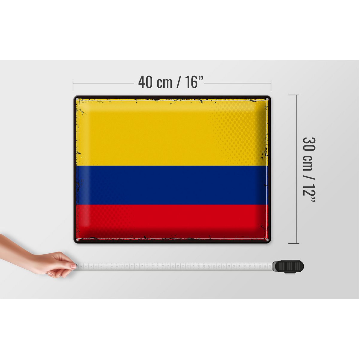 Tin Sign Flag Colombia 40x30cm Retro Flag Colombia