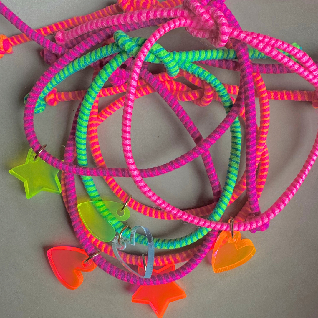 Armband Lume Charms Fizz | Hart - Neon Pink