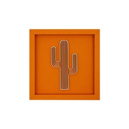 CACTUS frame card wood lettering magnet