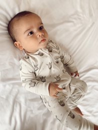 Zebra sovedragt med lynlås