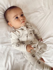 Zebra zip up sleepsuit