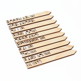 Etiquetas de especias de madera - holandés