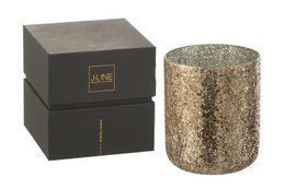 Candela profumata J-Line Luxuria - Cookie Crunch - vetro - bronzo - XL - 120U