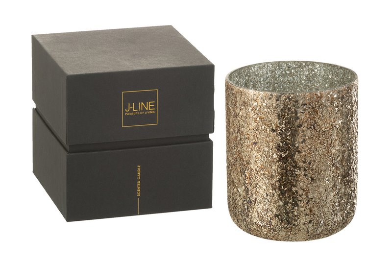 Candela profumata J-Line Luxuria - Cookie Crunch - vetro - bronzo - XL - 120U