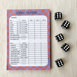 Dice block - Yahtzee - window Purple Orange