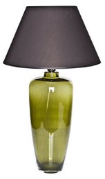 Lampe de table en verre lampe en verre vert étroit sans parapluie