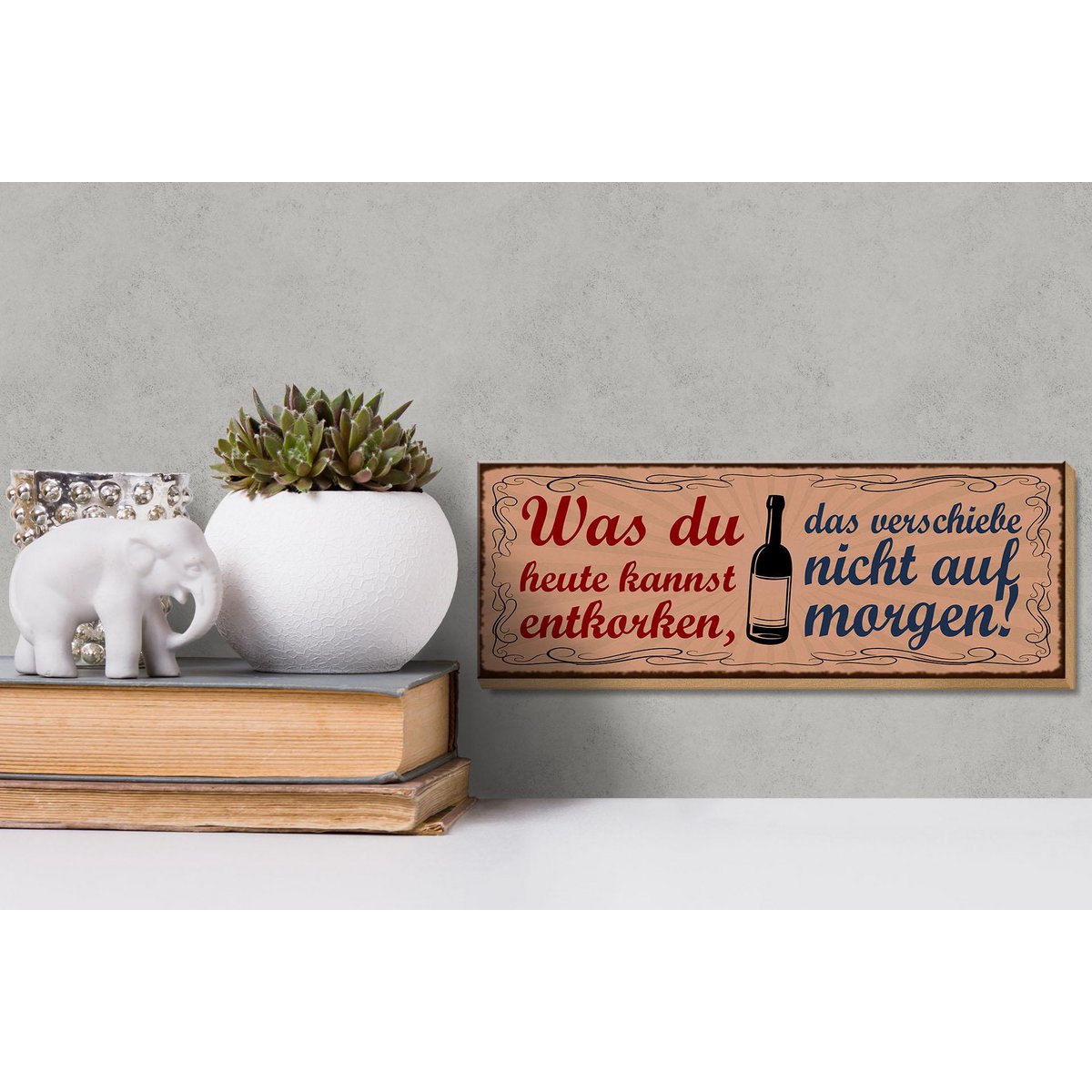 Cartello in legno 27x10 cm con scritta cosa puoi stappare il vino