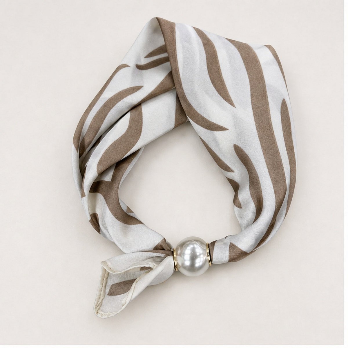 Beige Zebraprint One Size Beige