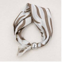 Beige Zebraprint One Size Beige