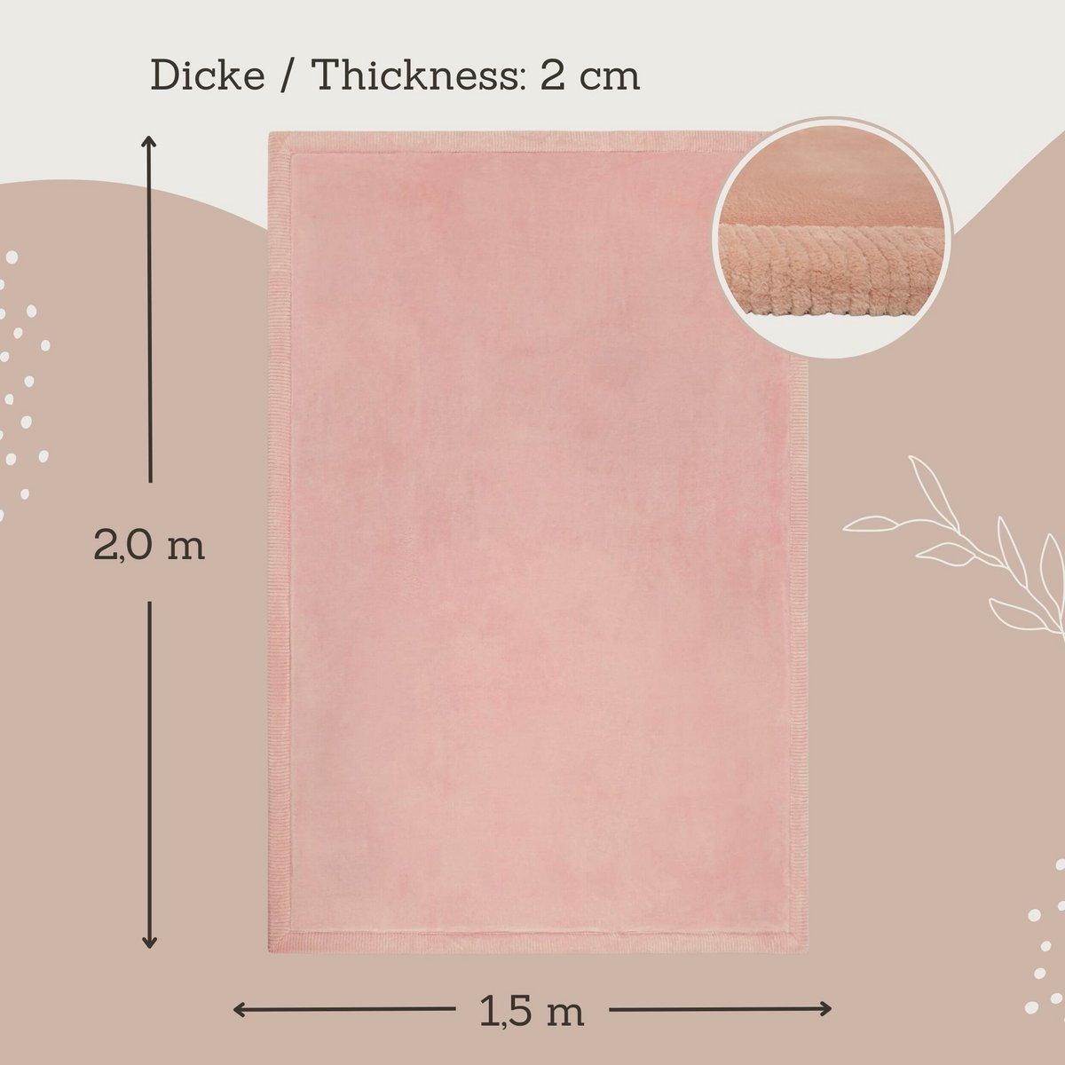 Tapis de jeu Hakuna Matte Cloud - Rose (2 x 1,5 m)