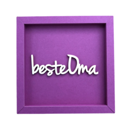 BEST GRANDMA frame card wood lettering magnet