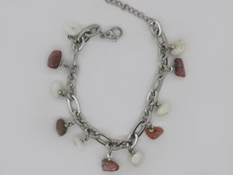 #90 Edelstenen schakel armband 