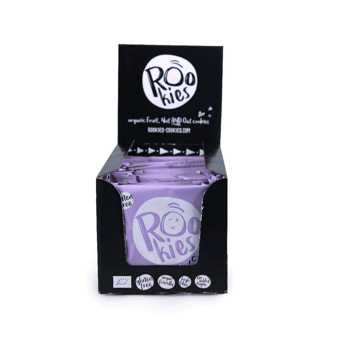 Cookie Choc chip & Hazelnut, organic, Rookies, 40g