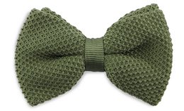 Sir Redman knitted kids bow tie moss green
