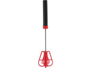 Plastic whisk with stainless steel 26x6x6cm red