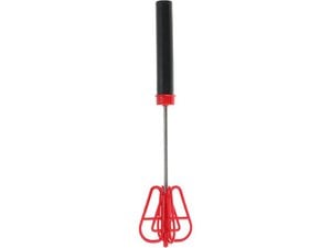 Plastic whisk with stainless steel 26x6x6cm red