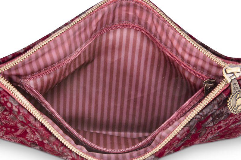 Charly Cosmetic Flat Pouch Medium Quilted Daisy Dreams Red 24x1x15.5cm