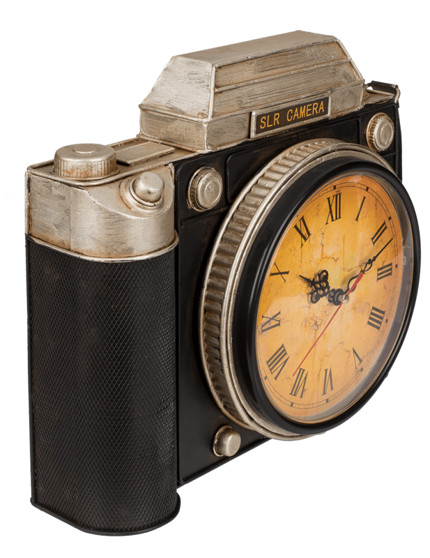 Schlüsselkasten aus Metall, Kamera mit Uhr,