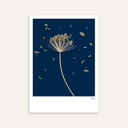 BotanicalBomb 01 - Blau, Postkarte