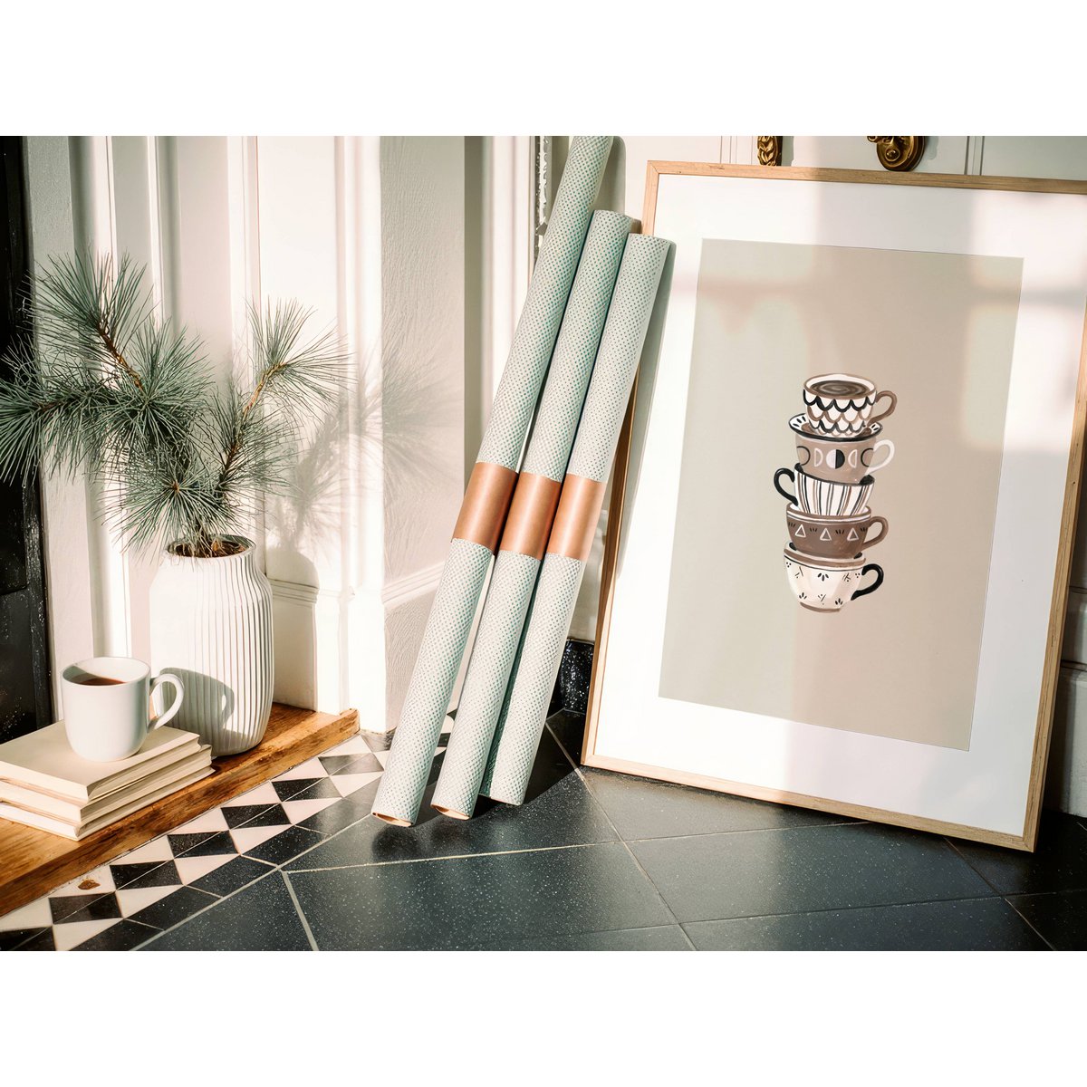 Kaffeetassen-Poster, Kaffee-Kunstdruck, Kaffeetassen-Druck, Kaffeeecken-Druck, Kaffee-Poster, Kaffeetassen-Wandkunst, trendige Küchen-Wandkunst