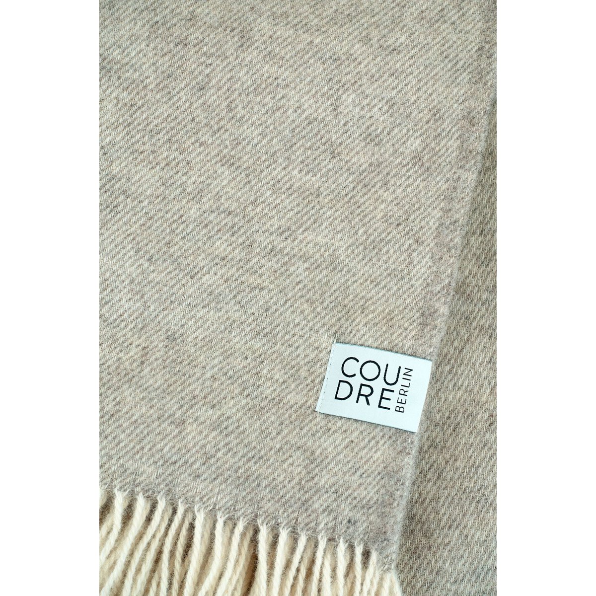 Wool blanket / cuddly blanket plain limestone