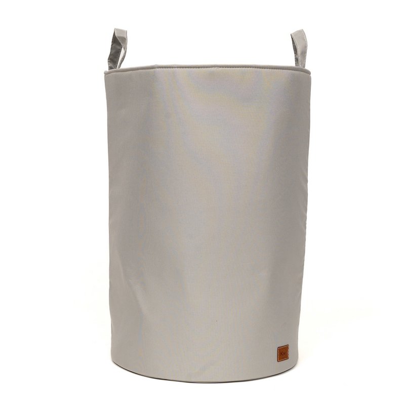 TOY BASKET WITH WELT 60X40CM "BASIC" GREY